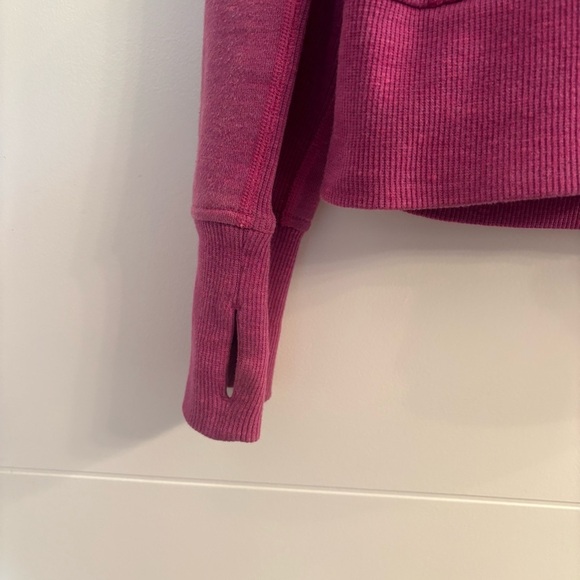 Lululemon Scuba Full Zip Hoodie Jacket Fuchsia Pink Size 6 Thumbholes - Picture 6 of 16